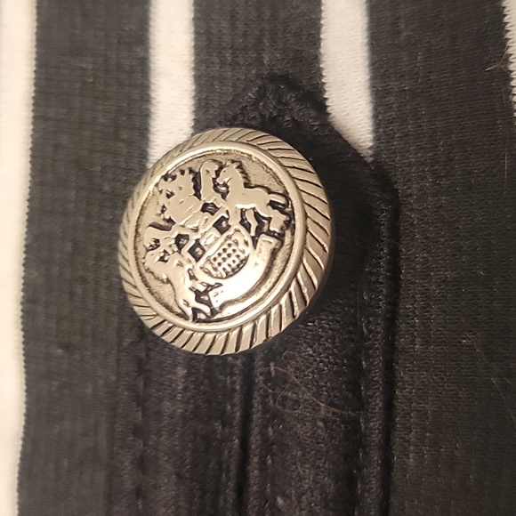 Iz Byer Black & White Military Jacket - Picture 2 of 6